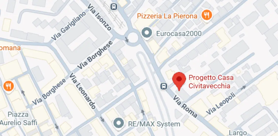 Mappa: Progetto Casa Civitavecchia in Via Roma 58